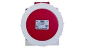 Gniazdka elektryczne - Gniazdo stałe 32A 4P 400V czerwone IP67 /bez dławnicy/ 1242-6 - miniaturka - grafika 1