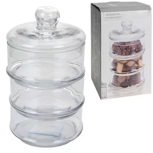 Szklany Słoik Wielopoziomowy Bomboniera Pojemnik 22cm - Pojemniki kuchenne - miniaturka - grafika 1