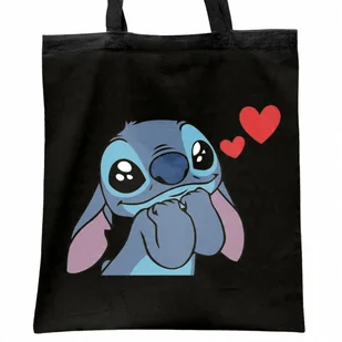 Torba bawełniana czarna na zakupy Stitch Lilo i Stich Dla Fanów - Torby i wózki na zakupy Torba bawełniana czarna na zakupy Stitch Lilo i Stich Dla Fanów - Torby i wózki na zakupy - miniaturka - grafika 1