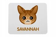 Podkładki pod mysz - Podkładka pod mysz z kotem savannah - miniaturka - grafika 1