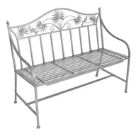 Ławki ogrodowe - Szara metalowa ławka ogrodowa Talin – Garden Pleasure - miniaturka - grafika 1