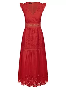 ApartFashion Damska sukienka maxi sukienka, czerwona, normalna - Sukienki - miniaturka - grafika 1