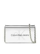 Etui i futerały do telefonów - Calvin Klein Jeans Etui na telefon Sculpted Ew Flap Phone Cb Silver K60K610406 Srebrny - miniaturka - grafika 1