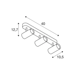SLV reflektor sufitowy LED Noblo, 2700 K, biały, długość 40 cm możliwość ściemniania, biały / opal, salon / jadalnia, aluminium, nowoczesny - Lampy sufitowe - miniaturka - grafika 1