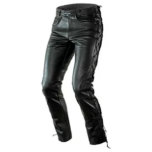 Skórzane spodnie OZONE wytrzymałe czarne XXL - Odzież motocyklowa - miniaturka - grafika 1