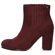 Botki damskie - Big Star V274435 burgundowe czerwone zamszowe botki obcas słupek r. 38 - miniaturka - grafika 1