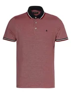 Koszulki męskie - Jack & Jones - Męska koszulka polo  JJEpaulos, czerwony - miniaturka - grafika 1