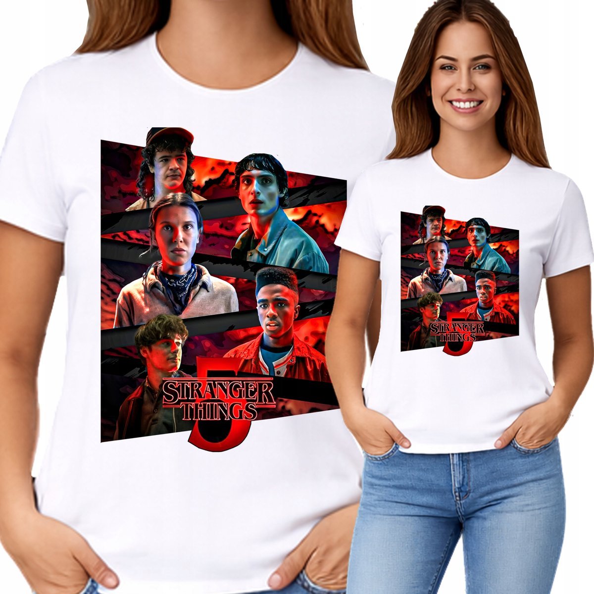 KOSZULKA DAMSKA STRANGER THINGS DLA FANA BAWEŁNA PREMIUM S P385