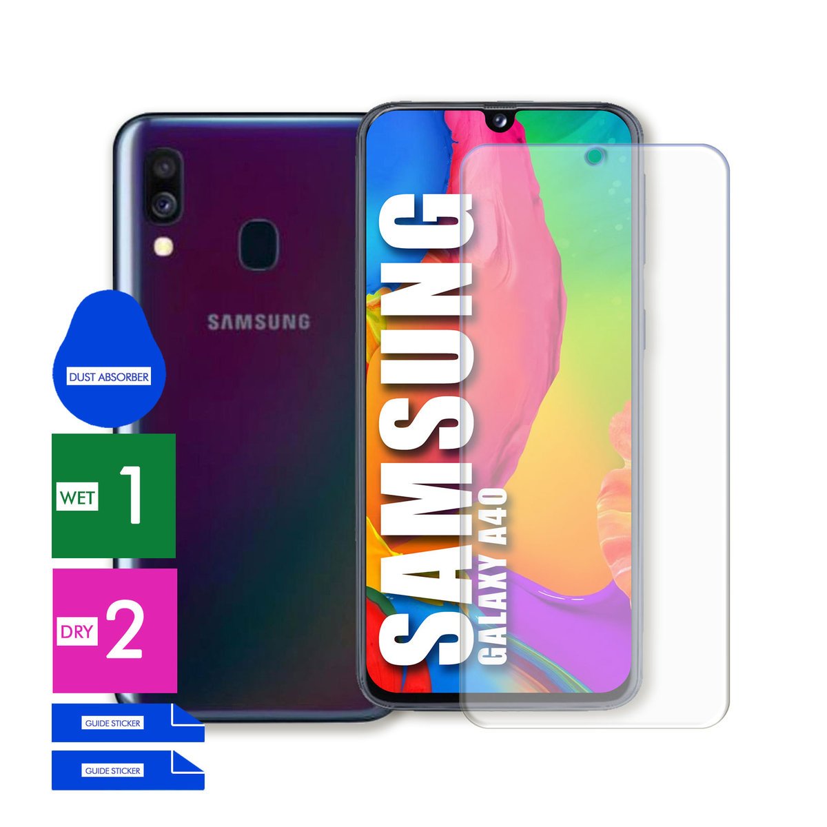 SZKŁO OCHRONNE DO SAMSUNG GALAXY A40 NA TELEFON EKRAN SZYBKA PANCERNE