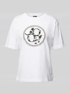 Koszulki i topy damskie - T-shirt z obszyciem z kamieni stras - miniaturka - grafika 1