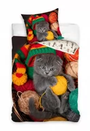 Pościel dla dzieci - POŚCIEL bawełniana KOT 140x200 cm - miniaturka - grafika 1