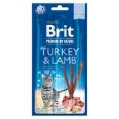 Przysmaki dla kotów - Brit Premium by Nature Cat Sticks z indykiem i jagnięciną 3 x 5 g - miniaturka - grafika 1