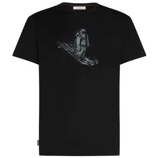 Koszulka męska Icebreaker Merino 150 Tech Lite Skiing Yeti Rozmiar: XL / Kolor: czarny - Koszulki sportowe męskie - miniaturka - grafika 1