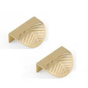 Zawiasy, okucia i inne akcesoria - Zestaw 2 uchwytów do szuflad 60 mm w kolorze złotym, mosiężnym, do drzwi szafek meblowych - miniaturka - grafika 1