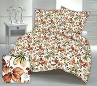 Pościel - Pościel z kory 200x220 biała jesienne liście - miniaturka - grafika 1