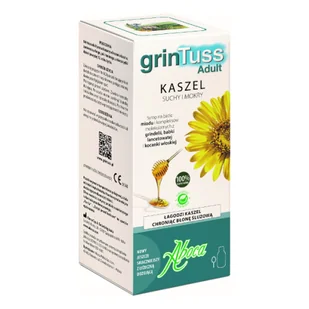 Aboca GrinTuss Adult syrop na kaszel suchy i mokry 128 g - Przeziębienie i grypa - miniaturka - grafika 1
