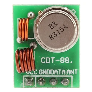 Moduł transmitera bezprzewodowego RF 315 lub 433,92 CDT88 - Transmitery FM - miniaturka - grafika 1