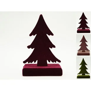 Figurka drewniana flokowana Choinka 21 cm - Ozdoby bożonarodzeniowe - miniaturka - grafika 1