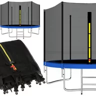 Akcesoria do trampolin - Springos Siatka zewnętrzna do trampoliny z osłoną na sprężyny 244/250/252 8 FT 6 słupków multikolor TSN-8FT 244 CM + TP-8FT 244 CM MULTI - miniaturka - grafika 1