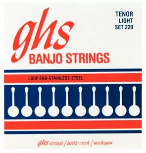 ghs GHS 220 Light Banjo Stainless Steel (4-String) 220 - Struny gitarowe  - miniaturka - grafika 1