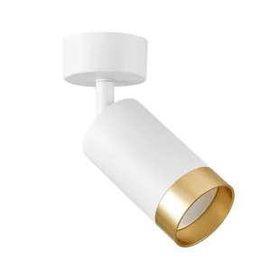 SPOT NOWOCZESNA LAMPA SUFITOWA BIAŁO-ZŁOTA VIVO W1 - Lampy sufitowe - miniaturka - grafika 1