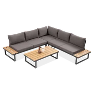 Meble ogrodowe - NAROŻNIK WYPOCZYNKOWY EMERSON DARK GREY - miniaturka - grafika 1