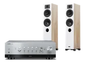 Zestawy stereo - Yamaha R-N1000A (srebrny) + Diva 5 (dąb) - miniaturka - grafika 1