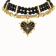 Naszyjniki - CHOKER Z ONYKSAMI I SERCEM Z KOLEKCJI BELLA (C23/ZWE/05AU) - miniaturka - grafika 1