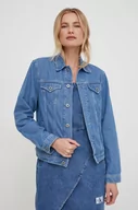 Kurtki damskie - Pepe Jeans kurtka jeansowa damska kolor niebieski przejściowa - miniaturka - grafika 1