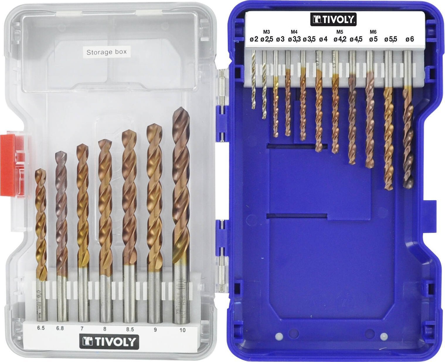 Tivoly Wiertło Tivoli drill set for metal FURIUS FUSIO HSS O2-10 mm 18 drills