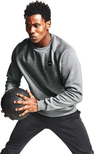 Under Armour Bluza męska Rival Fleece Crew szara r. S 1357096 012 - Bluzy męskie - miniaturka - grafika 1