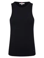Bluzki damskie - Tommy Hilfiger Top damski Kobiety wiskoza niebieski jednolity, S - miniaturka - grafika 1