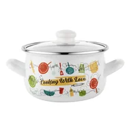 Garnki - Garnek emaliowany Emalia Polska Pleszew Julia 16 cm 2,2 l - miniaturka - grafika 1