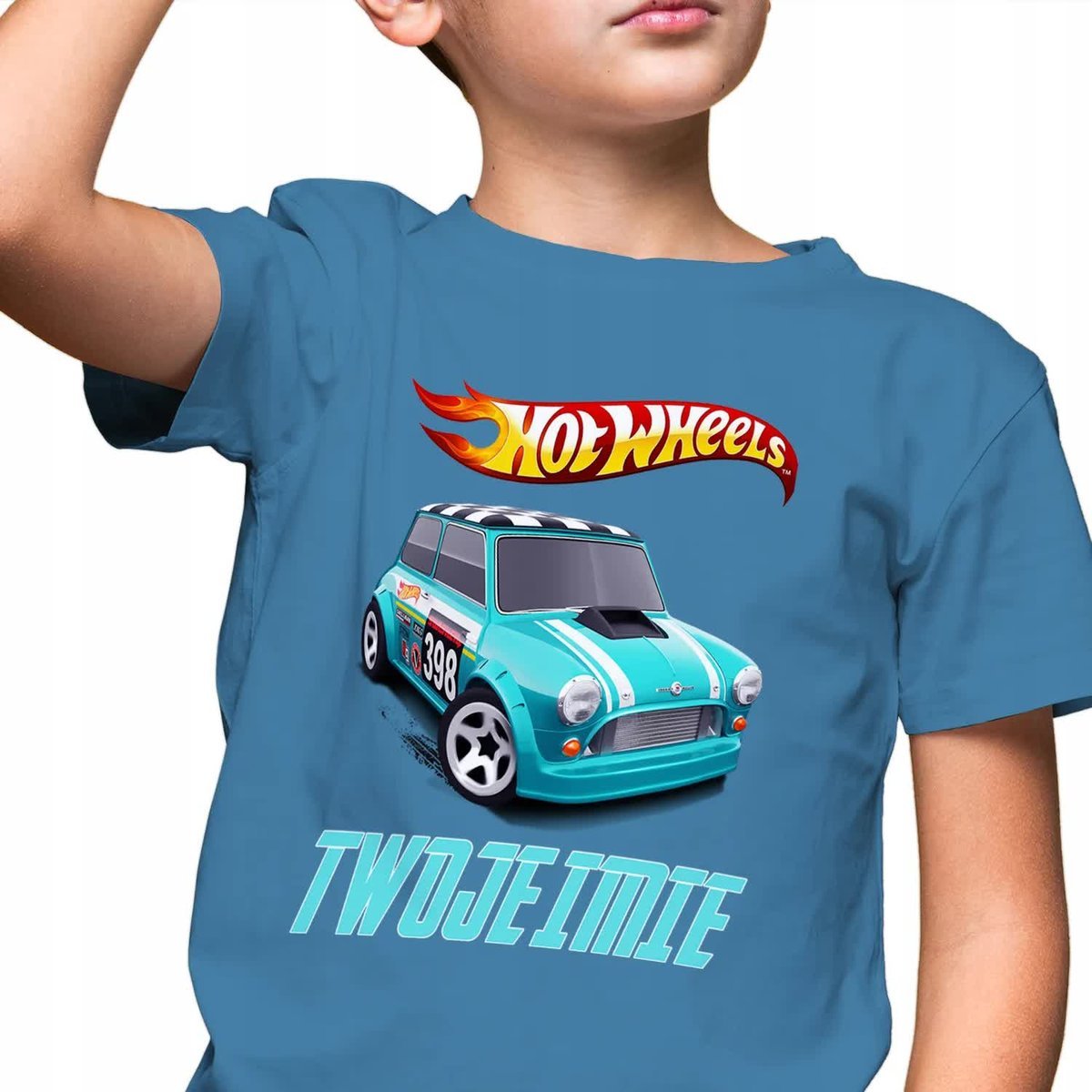 TShirt Dziecięcy Koszulka Hot Wheels Błękit Wz 146