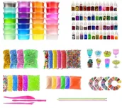 Masy plastyczne - SLIME DUŻY ZESTAW DO ROBIENIA GLUTÓW DLA DZIECI MASA PLASTYCZNA 120w1 - miniaturka - grafika 1