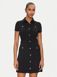Guess Sukienka koszulowa W5GK70 KCBO2 Czarny Regular Fit - Sukienki - miniaturka - grafika 1