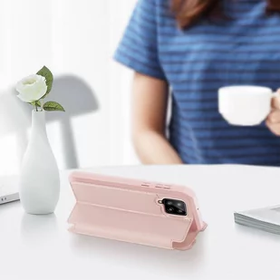 Dux Ducis Skin X kabura etui pokrowiec z klapką Samsung Galaxy A42 5G różowy - Etui i futerały do telefonów - miniaturka - grafika 3