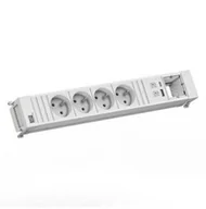 Listwy zasilające - BACHMANN POWER FRAME 4xUTE 1xUSB A/C 22W 0.2m GST18 - miniaturka - grafika 1