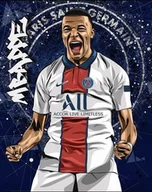 Podkładki pod mysz - PODKŁADKA POD MYSZ Z Nadrukiem 22x18 cm Kylian Mbappe Tekst Prezent - miniaturka - grafika 1
