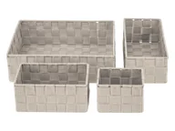 Pudła i pojemniki do przechowywania - LIVARNO home Regał wiszący do przechowywania, 4 sztuki (Organizer, Beżowy) - miniaturka - grafika 1