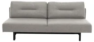 Sofy i kanapy - Sofa rozkładana Malling, tkanina Spirit jasnoszara, stal malowana proszkowo na czarny mat - miniaturka - grafika 1