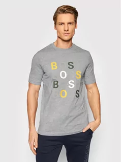 Koszulki męskie - Hugo Boss T-Shirt Tessler 171 50462552 Szary Slim Fit - grafika 1