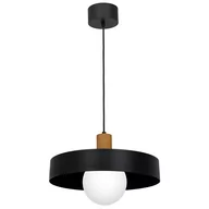 Lampy sufitowe - Luminex Canan 4050 lampa wisząca zwis 1x60W E27 czarny/biały/naturalny - miniaturka - grafika 1