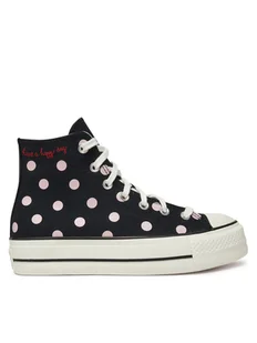 Converse Trampki Chuck Taylor All Star Lift Platform Polka Dots A10688C Czarny - Trampki damskie - miniaturka - grafika 1