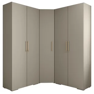 Garderoba wysoka do przedpokoju INOVA 3 Zestaw 5 wysokość 236,7 biały czarny kaszmir - Szafy - miniaturka - grafika 1