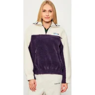Bluzy damskie - Lacoste Polarowa bluza Oversize fit z dodatkiem wełny - miniaturka - grafika 1