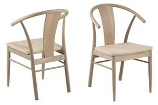 Actona Krzesło Janik dąb bielony krzesło do jadalni drewniane retro modern scandi 6015 - Krzesła - miniaturka - grafika 1