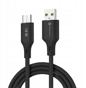 Kabel USB A do Micro USB Forcell F-Energy QC3.0 2,4A 18W Silicone 1 m C341 czarny - Kable komputerowe i do monitorów - miniaturka - grafika 1