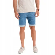 Spodenki męskie - Jeansowe spodenki męskie modne szorty jasnoniebieskie OM-SRDS-0161 V1 r XXL - miniaturka - grafika 1