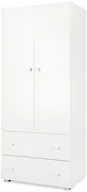 Szafy i szafki dla dzieci - Szafa dwudrzwiowa PAULA biała - miniaturka - grafika 1